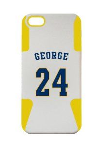 PLASTIC & SILICONE YELLOW CASE FOR IPHONE 5, INDIANA PACERS PAUL GEORGE COVER Cell Phones & Accessories