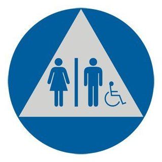 Unisex And Accessibility Sym Sign RR 115 DCTS BLUonPRLGY Restrooms  Business And Store Signs 