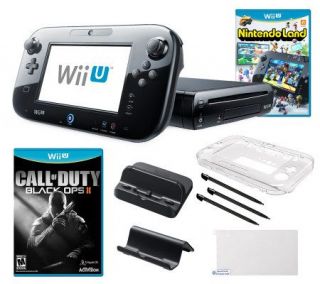Nintendo Wii U Black 32GB Bundle w/ Call of Duty & Accessorie —