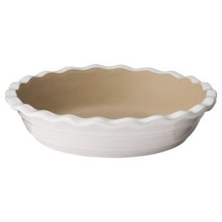 NaturalStone™ 9 Deep Dish Ruffled Pie Pan   White