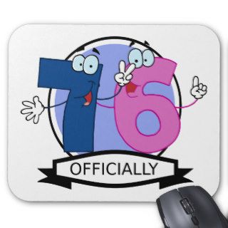 Officially 76 Birthday Banner Mousepads