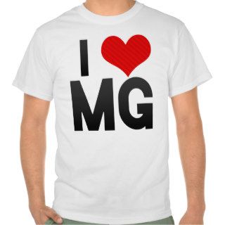 I Love MG Tee Shirts