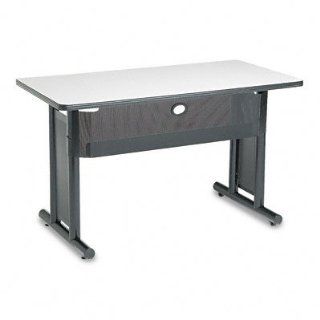 Meeting Plus™ Series Small Rectangular Table, 48w x 24d, Nebula Gray (TIF2448MRNGRBLK) Category Office Side Meeting Room Tables  Conference Tables 