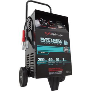 Schumacher Wheeled Starter/Charger — 200/100/40/10/2 Amp, Manual, Model# SE-4022  Battery Chargers