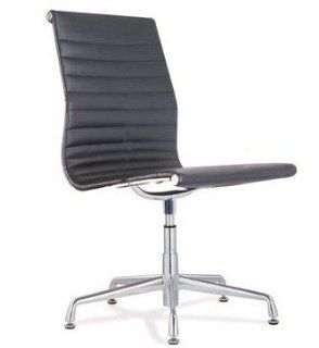 Euro Style Otto Visitor Leather Office Chair (Style Black)  Reception Room Chairs 