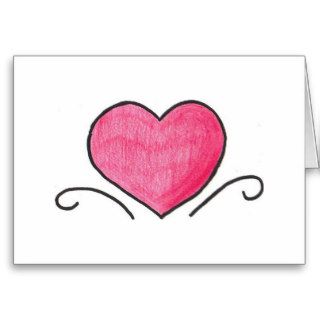 Simple heart greeting card