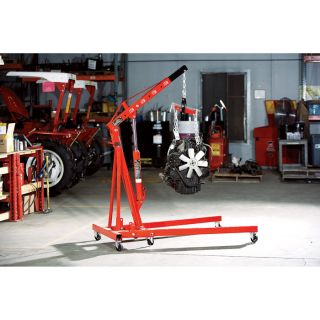 Torin Big Red 2 Ton Folding Shop Crane with Free Load Leveler — Model# T32002  Engine Hoists