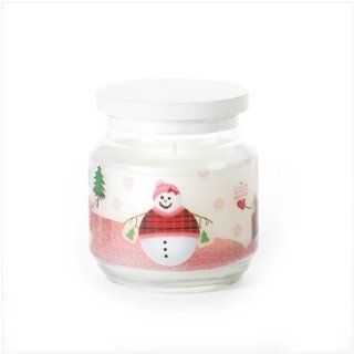 Snowman Glass Jar Candle  