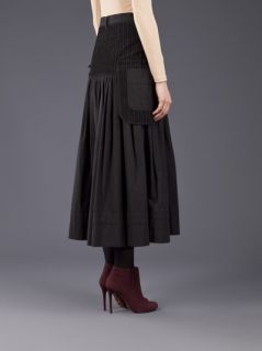 Kenzo Vintage Printed Corduroy Maxi Skirt