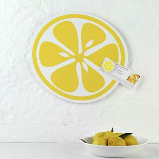 citrus slice shaped magnetic notice board by mcivor originals