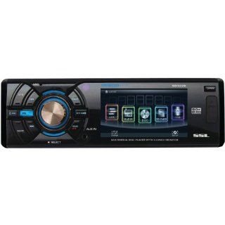 SSL SD322B In Dash Single DIN 3.2 inch Motorized Detachable Touchscreen DVD/CD/USB/SD/MP4/ Player Receiver Bluetooth Streaming Bluetooth Hands free with Remote  Car Stereo Bluetooth 