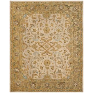 Safavieh Hand made Anatolia Ivory/ Brown Wool Rug (8' x 10') Safavieh 7x9   10x14 Rugs