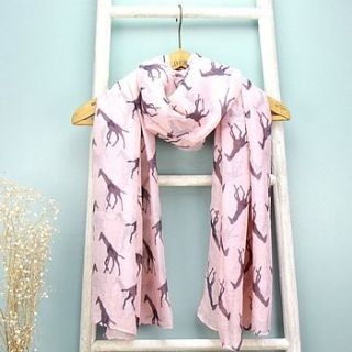 pink giraffe scarf by lisa angel