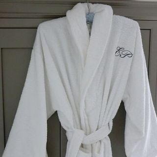 monogrammed bath robe by big stitch