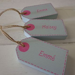 personalised wooden gift tag by giddy kipper