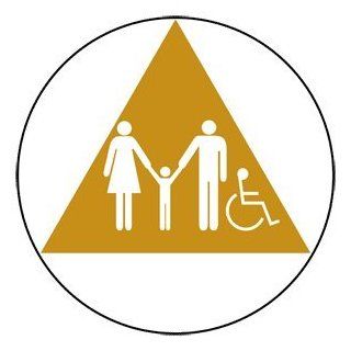 Family Handicap Symbol Sign RR 170 DCTS WHTonGLD Restrooms  Business And Store Signs 