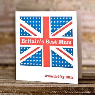 personalised 'britain's best' greetings card by rosie robins