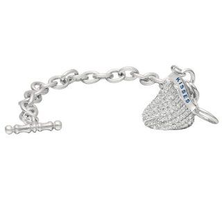 Hershey's Kiss Diamond Toggle Bracelet 1 Charm 14k White Gold (1.15ct) Hershey's Kisses Jewelry