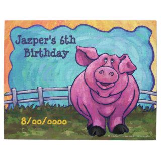 Cute Pink Pig Personalized Birthday Puzzle