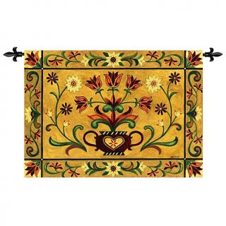 Pure Country Heritage Floral Tapestry Hanging with Rod