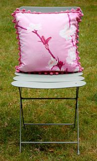 pink apple blossom cotton canvas cushion by rossana novella wall decor