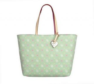 Dooney & Bourke Leather Trimmed Girly Signature Tote Bag —