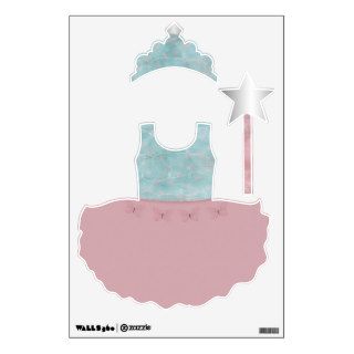 Fairy Princess Crown and Tutu Wall Stickers