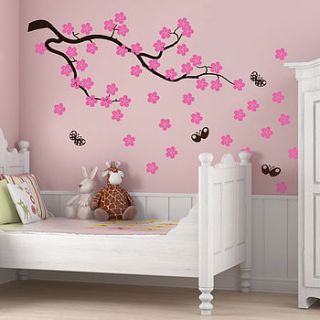 cherry blossom branch wall stickers by parkins interiors