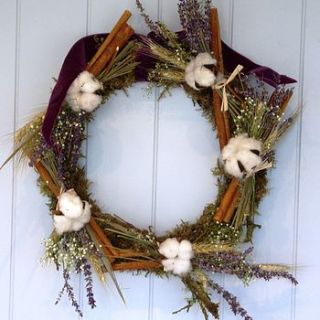 'woodland' dried christmas wreath by the artisan dried flower company