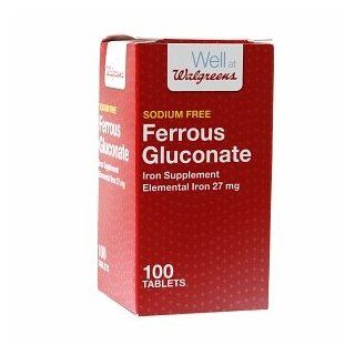  Ferrous Gluconate Tablets, 100 ea Health & Personal Care