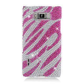 Eagle Cell PDLGUS730S329 RingBling Brilliant Diamond Case for LG Splendor/Venice US730   Retail Packaging   Hot Pink Zebra Cell Phones & Accessories