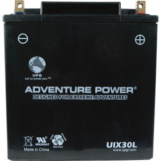 UPG Sealed Motorcycle Battery — 12V, 30 Amps, Model# UIX30L  Motorcycle Batteries