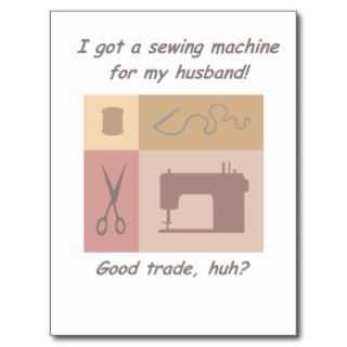 I got a sewing machine postcards