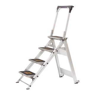 Little Giant Type 1A Safety Step Step Stool — 4 Steps, 300-Lb. Capacity, Model# 4-STEP  Ladders   Stepstools