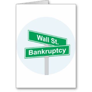 Wall Street Bankruptcy   Occupy Wall Street Sign Cards