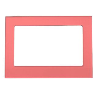 Light coral solid color magnetic picture frame