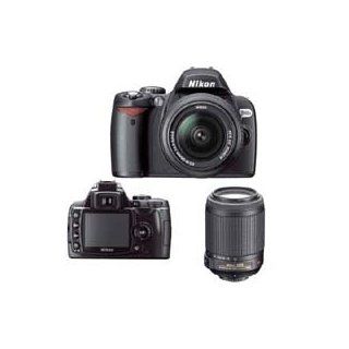 Nikon D40X 10.2 Megapixel Digital SLR Camera Two Lens Kit, with 18 55mm f/3.5 5.6G ED II AF S DX & 55mm   200mm f/4 5.6G ED AF S DX VR (Vibration Reduction)   USA Warranty  Digital Slr Camera Bundles  Camera & Photo