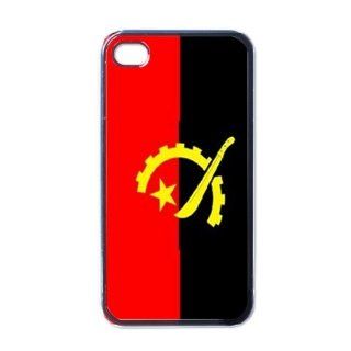 Angola Flag Black Iphone 4   Iphone 4s Case Cell Phones & Accessories