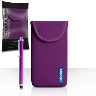 Blackberry Z30 Case Purple Neoprene Pouch Cover With Caseflex Logo And Stylus Pen Cell Phones & Accessories