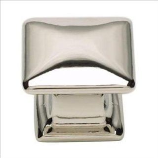 Atlas Homewares 322 PN 1.25 Inch Alcott Square Knob from the Alcott Collection, Polished Nickel   Cabinet And Furniture Knobs  