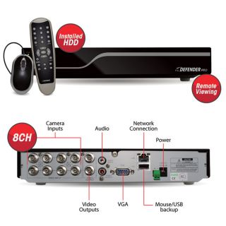 Sentinel DVR Surveillance System — 8-Channel Pro DVR with 8 High-Resolution Cameras, Model# 21113  Security Systems   Cameras