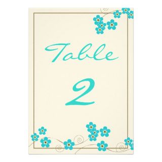 Forever Loved Reception Table Number Cards Personalized Invitations