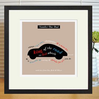 personalised car print by designed