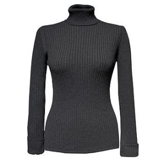 10% pure cashmere polo neck jumper by lullilu