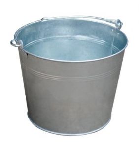 Vestil BKT GAL 325 Galvanized Steel Bucket, 9 13/16" Depth, 3.25 gallon Capacity Material Handling Equipment