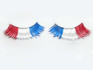 Red White Blue False Eyelashes Reusable Patriotic USA Glue Included  Fake Eyelashes And Adhesives  Beauty
