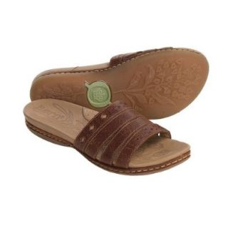 Born Laja Sandals   Leather Slides (For Women)   COGNAC Shoes
