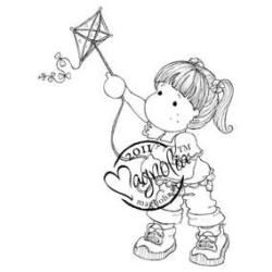 Sweet Rainbow Cling Stamp   Tilda With Kite Clear & Cling Stamps