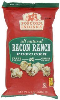 Popcorn, Indiana Popcorn, Bacon Ranch, 6.5 Ounce  Popped Popcorn  Grocery & Gourmet Food
