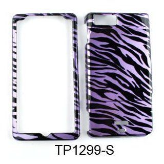 For Verizon Motorola Droid X2 Mb870 Accessory   Purple Zebra Designer Hard Case Proctor Cover Lf Stylus Pen Cell Phones & Accessories